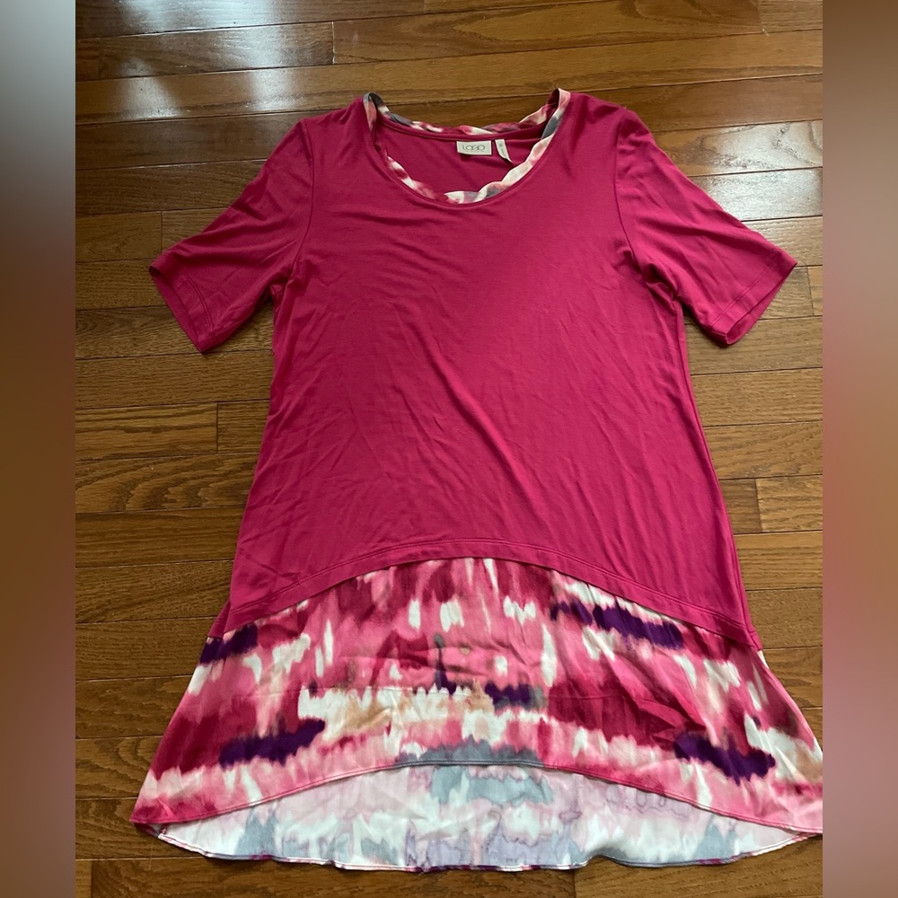 2 Logo Lori Goldstein Tunic Tops ~ Short Sleeve & Long ~ M